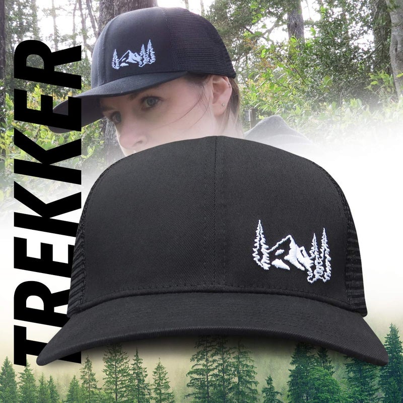 Grace Folly Trucker Hat for Men or Women- Many Cool Designs (Mountain- Black) - Image 3